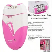Kemei Brand Km-189A Electric Epilator Lady'S Hair Remove Machine From Hair Root Women'S Hair Scraping Shaver Painless Razor For Body Armpit Leg Bikini Private Part Hair Remove Clean Machine