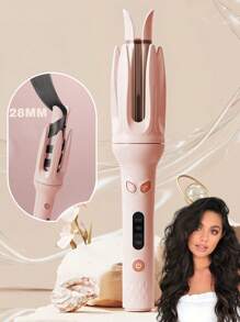 GENAI SHEIN X Milania Automatic Curling Iron, Hair Curler Wand Rotating,4 Adjustable Temperature Levels, Fast Self Spinning Styling, Quick Heating, 28mm Large Wave Curls Suitable For Slouchy People, Easy To Use
