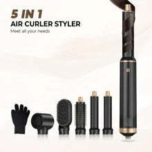 ATOPSKINS 5-In-1 Hot Air Styler & Dryer By - Ionic Hair Enhancer, Detachable Structure, Touch, Fluffy Finish, For Wet/Dry Hair