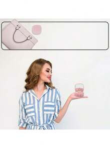 1pc/2pcs Portable Simple Square Contact Lens Case, DIY Solid Color Contact Lens Holder, Suitable For Daily Outdoor Use
