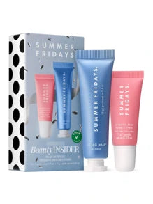Summer Fridays Preppy Skincare Set: Summer Fridays Jet Lag Mask + Lip Butter Balm Viral Self-Care Essentials Travel Size 0.5oz Pink Sugar & Hydration