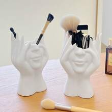 1pc Human Form Decorative Desk Organizer, Multi-Functional Pen/Makeup Brush Holder ,Jewellery Box,Pouch,Makeup Brush Holder,Brush Holder,Perfume Organiser,Pouch Bag