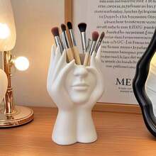 1pc Human Form Decorative Desk Organizer, Multi-Functional Pen/Makeup Brush Holder ,Jewellery Box,Pouch,Makeup Brush Holder,Brush Holder,Perfume Organiser,Pouch Bag