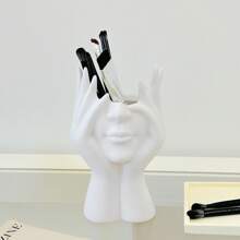 1pc Human Form Decorative Desk Organizer, Multi-Functional Pen/Makeup Brush Holder ,Jewellery Box,Pouch,Makeup Brush Holder,Brush Holder,Perfume Organiser,Pouch Bag