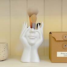 1pc Human Form Decorative Desk Organizer, Multi-Functional Pen/Makeup Brush Holder ,Jewellery Box,Pouch,Makeup Brush Holder,Brush Holder,Perfume Organiser,Pouch Bag