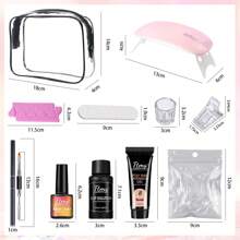 Ftmy FTMY The Nail Technician's Same Extension Gel Nail Polish Tool Set Includes Extension Glue, Rhinestones, Nail Brushes, Mini Lights, Etc., Making It Easy To DIY Professional Nails At Home, And The Party Can Amaze The Audience Every Day