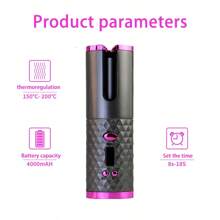 Portable Automatic Hair Curler, Wireless Rechargeable Curling Iron Ideal Hair Curling Iron Wand Curling Iron For Travel, Home And Various Occasions Gift For Women