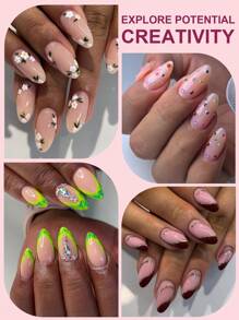 120/240Pcs Short Almond Nail Tips Soft Gel Clear Gelly Nail Tips Half Matte Full Cover Nail Tips Acrylic Pre-Filed Press On Fake Nail Tips For Nail Extension Home DIY Manicure Press On Nails Nail Supplies