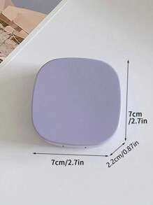 1pc/2pcs Portable Simple Square Contact Lens Case, DIY Solid Color Contact Lens Holder, Suitable For Daily Outdoor Use