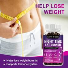 GREENPEOPLE Night Time Fat Burner Pills Weight Loss Support Metabolism Supplement