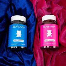 BEARVANA Gummies Combo Pack, Pink & Blue - Fuller Feminine Contours, Radiant Skin, Healthy Hair & Nails, Workout Aid For Curves Building - Berry Flavored Vegan Vitamin Supplement For Women - 120 Count