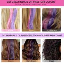New Hair Chalk Comb Temporary Hair Color Dye For Girls, Washable Hair Chalk For Girls Birthday Christmas New Year Cosplay Hair DIY Party