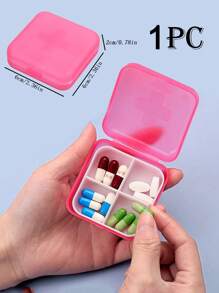 3pcs/1pc Portable 7-Day Pill Box Weekly 7-Grid Pill Storage Box Round Tablet Storage Box Portable And Sealable Tablet Finishing Box For Vitamins And Pills Travel Medicine Split Packaging Pill Box Suitable For Outdoor Travel And Office Travel Essential For
