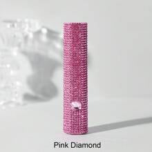 One USB Rechargeable Handheld Nail Lamp With Diamond Inlay And LED LCD Display Screen, Easy To Control Curing Time; Handheld Straight Design, Mini Portable Curing Lamp, Wearing Nail Curing Machine UV Therapy Machine, Hexagonal Diamond Model, Straight Nail