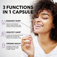 Biotin Capsules - Support Hair Growth, With Vitamin B6 B2 D3, Easy To Absorb, 120 Capsules