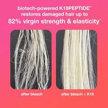 50ML K18 Leave-In Molecular Hair Mask, Repairs Dry Or Damaged Hair, Reverse Hair Damage From Bleach, Color & Heat, Fast-Absorbing, Frizz-Free Results At Home