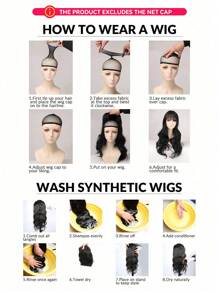 28-Inch Black & Red Long Wavy Wig, Natural Looking Synthetic Hair Wig, Suitable For Women Daily, Party, Cosplay, Christmas