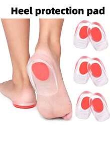 2pcs/4pcs/6pcs Unisex Gel Silicone Insoles - Cushioned Insoles For Walking, Running, Hiking, All-Day Standing - Heel Pads - Suitable For Sneakers, Boots, Etc. - Soft Textured Material, Foot Care