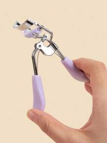 1pc Stainless Steel Eyelash Curler With Comb + 10pcs Refill Pads, Light Purple Manual Eyelash Curler, Curl Eyelashes Without Pinching, Makeup Tool, Beauty Tool, Eye Tool, False Eyelash Tool, Easy To Replace Pads, Durable, Unisex, Suitable For Household An