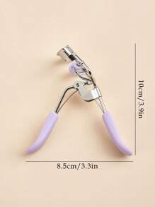 1pc Stainless Steel Eyelash Curler With Comb + 10pcs Refill Pads, Light Purple Manual Eyelash Curler, Curl Eyelashes Without Pinching, Makeup Tool, Beauty Tool, Eye Tool, False Eyelash Tool, Easy To Replace Pads, Durable, Unisex, Suitable For Household An