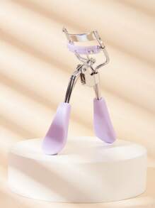 1pc Stainless Steel Eyelash Curler With Comb + 10pcs Refill Pads, Light Purple Manual Eyelash Curler, Curl Eyelashes Without Pinching, Makeup Tool, Beauty Tool, Eye Tool, False Eyelash Tool, Easy To Replace Pads, Durable, Unisex, Suitable For Household An