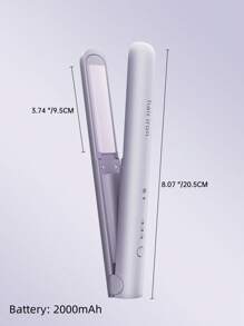 Mini 2-In-1 Wireless Tourmaline Ceramic Hair Curler Hair Straightener With Intelligent Constant Temperature Setting Portable Micro Coil Hair Straightener Hair Curler Easy To Carry On Business Trips