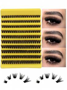 D Curl 10 Rows 200PCS Fluffy Lash Clusters , Individual Lashes Cluster Eyelash Extensions. Appearance Can Be Freely Combined And Matched With Multiple Styles.