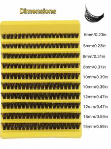 D Curl 10 Rows 200PCS Fluffy Lash Clusters , Individual Lashes Cluster Eyelash Extensions. Appearance Can Be Freely Combined And Matched With Multiple Styles.