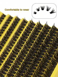 D Curl 10 Rows 200PCS Fluffy Lash Clusters , Individual Lashes Cluster Eyelash Extensions. Appearance Can Be Freely Combined And Matched With Multiple Styles.