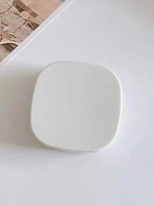1pc/2pcs Portable Simple Square Contact Lens Case, DIY Solid Color Contact Lens Holder, Suitable For Daily Outdoor Use
