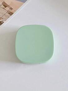 1pc/2pcs Portable Simple Square Contact Lens Case, DIY Solid Color Contact Lens Holder, Suitable For Daily Outdoor Use
