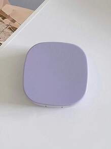1pc/2pcs Portable Simple Square Contact Lens Case, DIY Solid Color Contact Lens Holder, Suitable For Daily Outdoor Use