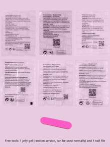 24 Pieces Short Almond Shaped Press On Nails, French Simple Pink Smudged Summer Nails, Sweet And Fresh Diy Nail Decoration, Suitable For Women And Girls Daily, Work, Travel Nail Supplies Nails