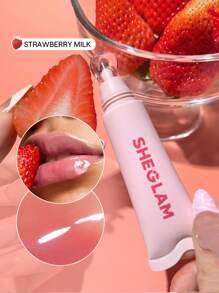 SHEGLAM Crystal Glaze Moisturizing Lip Care-Strawberry Milk Moisturizing Clear Lip Care Clear Watery Mirror Lip Care Hydrating Reduce Lip Fine Lines Lip Makeup Brand Beauty Makeup Face Paint Cosmetic For Women Girls Perfect For Fall Winter Ideal For Y2K F