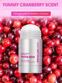 SHEGLAM HAIR Locked in Glossy Shine Strong Styling Stick-30g,Hair Smooth Wax Stick,Flyaway Hair Control,Elegant Sticks,Long-Lasting Hold,Sleek Look In 1-Swipe,Non-Sticky & Non-Greasy,Flake-Free & Zero White Cast,Cranberry Scent Made For All Hair Types|Str