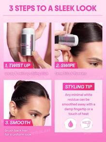 SHEGLAM HAIR Locked in Glossy Shine Strong Styling Stick-30g,Hair Smooth Wax Stick,Flyaway Hair Control,Elegant Sticks,Long-Lasting Hold,Sleek Look In 1-Swipe,Non-Sticky & Non-Greasy,Flake-Free & Zero White Cast,Cranberry Scent Made For All Hair Types|Str