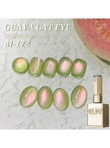 1PC 15ml Guava Cat Eye Gel Nail Polish, UV LED Curing, Long-Acting Fast Drying Nail Art Gel - Ideal Gift For Women For Spring And Summer