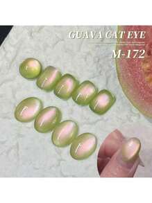 1PC 15ml Guava Cat Eye Gel Nail Polish, UV LED Curing, Long-Acting Fast Drying Nail Art Gel - Ideal Gift For Women For Spring And Summer