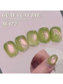 1PC 15ml Guava Cat Eye Gel Nail Polish, UV LED Curing, Long-Acting Fast Drying Nail Art Gel - Ideal Gift For Women For Spring And Summer