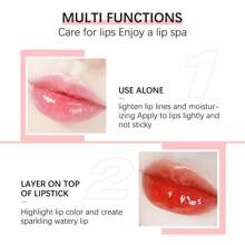 ibcccndc SHEIN X Milania Clear Lip Oil, Long Lasting Hydrating Lip Gloss Tinted Lip Balm Non-Sticky Revitalizing, Transparent Lip Care Oil For Dry Lip
