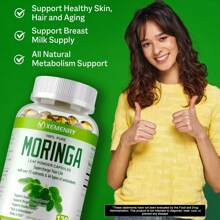 XEMENRY Moringa Capsules 1000mg -Weight Loss, Green Superfood, Metabolism Health Support - 120pcs