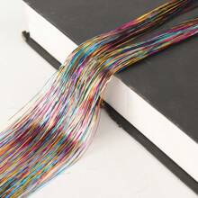 EAVIN GARY NIACONN 12 Colors Hair Tinsel Kit, 48 Inch 3900 Strands Glitter Tinsel Hair Extensions For Women, Fairy Hair Tinsel For Christmas New Year Halloween Cosplay Party