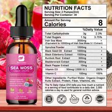 B BEWORTHS B BEWRTHS Sea Moss Liquid Drops - Black Seed Oil & Irish Sea Moss Gel With Ashwagandha, Burdock Root, Bladderwrack, Elderberry, 6X Stronger Seamoss Supplement For Immune, Digestion, Hair Health- Vegan