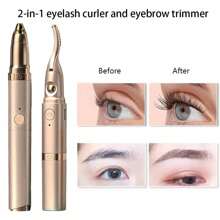 RAF 2-In-1 Electric Eyelash Curler, Hot Shaving Dual-Purpose Eyebrow Trimmer, Trim Eyebrows, Temperature Control, Anti Scalding, Curling And Shaping