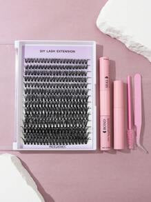 40pcs False Eyelashes Set, High Capacity Hot-Melt Natural Beginner Single Cluster DIY Segmental Eyelashes Kitlash Clusters Kit,Lashes,Eyelashes,Fake Lashes