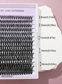 40pcs False Eyelashes Set, High Capacity Hot-Melt Natural Beginner Single Cluster DIY Segmental Eyelashes Kitlash Clusters Kit,Lashes,Eyelashes,Fake Lashes