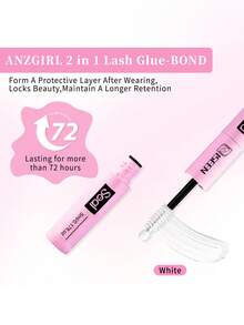 3PCS/2PCS/1pc Bond And Seal, Bond 5ml And Seal 5ml, Lash Glue Strong Hold Lash Cluster Glue 2 In 1 Lash Bond And Seal Long Lasting Cluster Lash Glue All Day Wear 2 In 1 Eyelash Bond And Seal For DIY Lash Extensions Lash Glue, Eyelash Glue