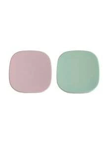 1pc/2pcs Portable Simple Square Contact Lens Case, DIY Solid Color Contact Lens Holder, Suitable For Daily Outdoor Use
