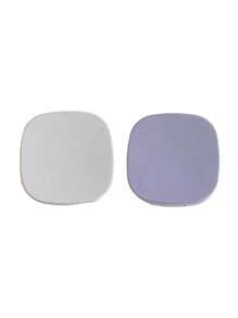 1pc/2pcs Portable Simple Square Contact Lens Case, DIY Solid Color Contact Lens Holder, Suitable For Daily Outdoor Use