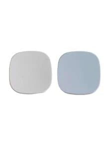 1pc/2pcs Portable Simple Square Contact Lens Case, DIY Solid Color Contact Lens Holder, Suitable For Daily Outdoor Use